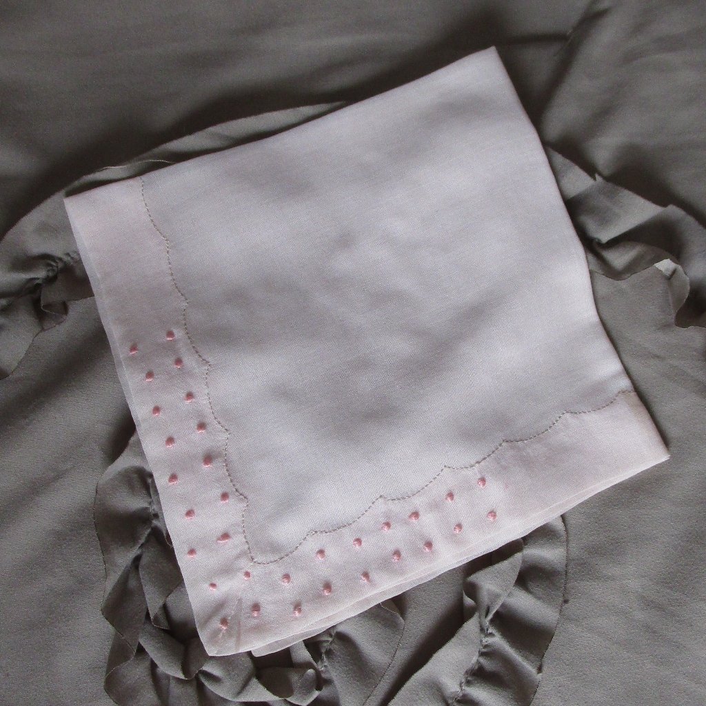 Vintage Linen Handkerchief Pocket Square